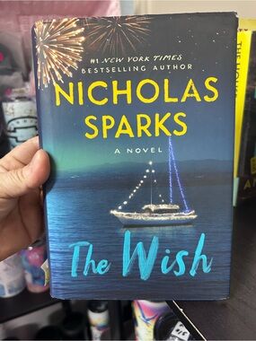 Nicholas Sparks "The Wish" Hardcover Novel - Blue Cover